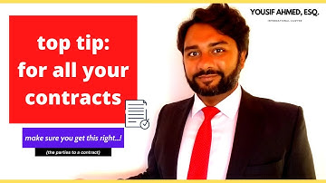 Top tip for all your contracts. Video #8