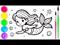Easy Jalpari Drawing for Kids 🧜‍♀️ | Step by Step Mermaid Drawing | Simple Drawing Tutorial | 