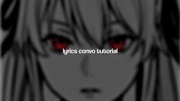 LYRICS CONVO ON ALIGHT MOTION TUTORIAL • with zoom and rotate