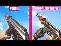 Counter-Strike Global Offensive vs PlayerUnknown Battlegrounds - Weapons Comparison