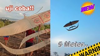 Testing layangan tanggalan 5 meter||layangan putus!!..-paijo official
