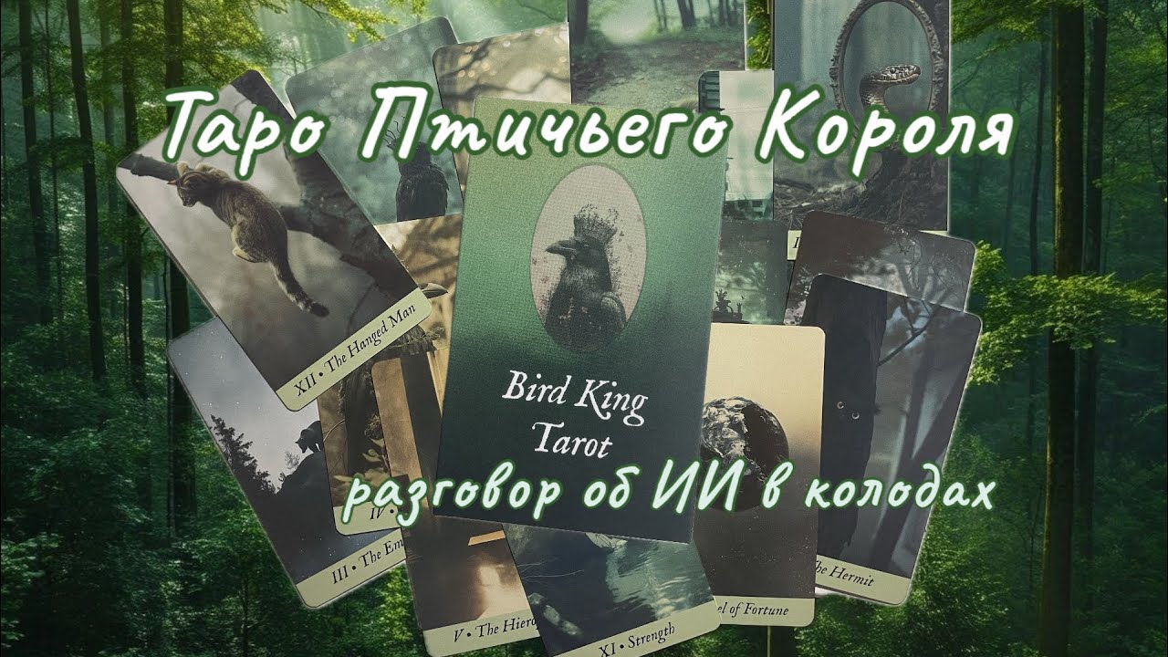 Bird King Tarot от Modern Magic Press 🐦‍⬛🌲 Распаковка, первое впечатление и разговор об ИИ в колодах