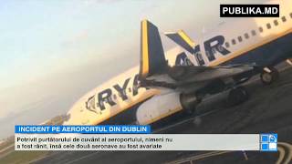 Incident pe aeroport. Două avioane de pasageri s-au ciocnit înainte de a decola