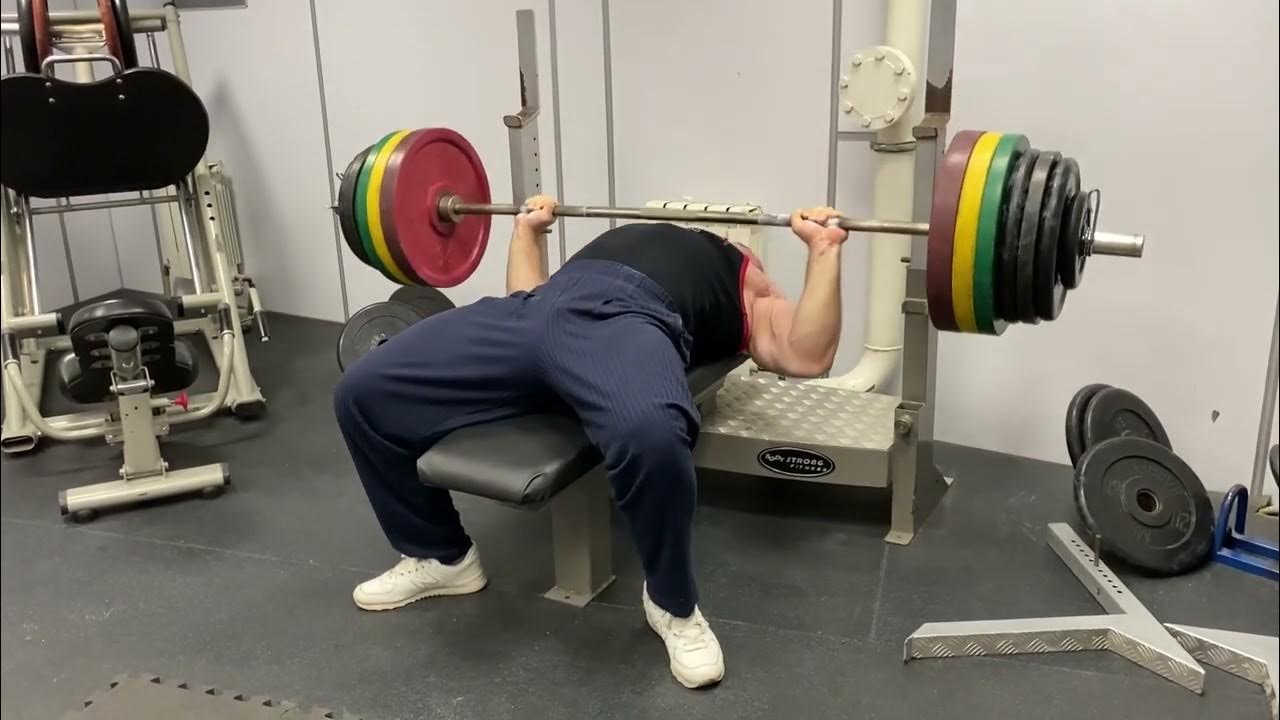 Жим лёжа 190кг 3х6 2х5. - YouTube