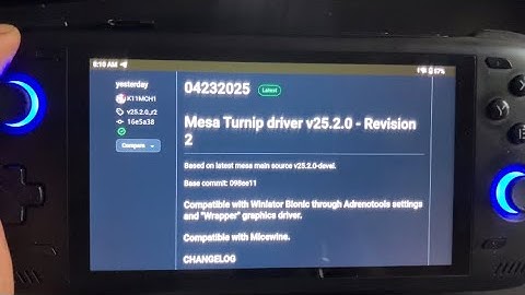 New Turnip Driver 25.2.0 R2 Testing On Odin 2 Pro