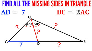 Mathematical Olympiad | Find missing side lengths in the triangle | (Easy tutorial) | #math #maths