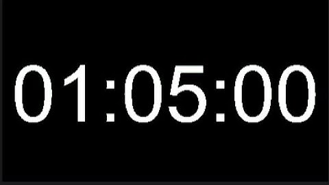 1 Hour 5 Minute Timer - 65 Minute Countdown - 3900 Seconds Alarm