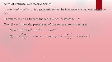 Infinite geometric series/ chapter-7,higher mathematics,class-9 and 10