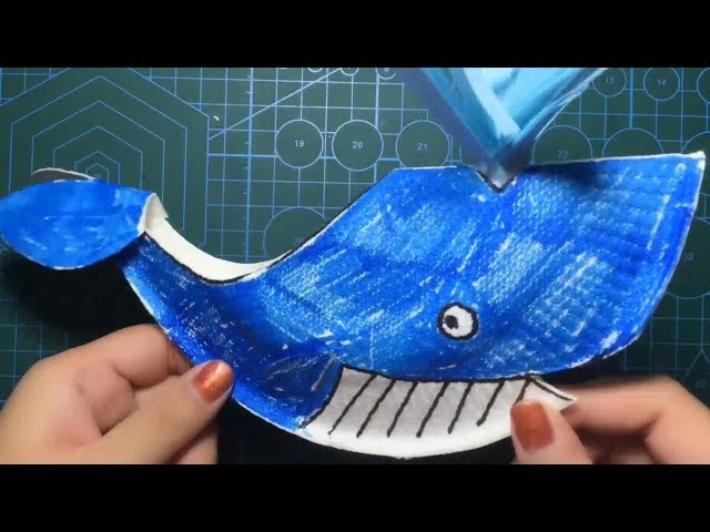 【可乐姐姐做手工】纸盘手工鲸鱼- YouTube