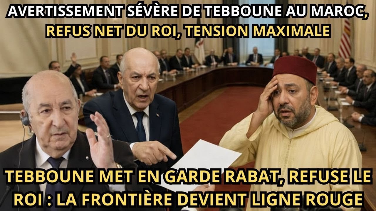 Tebboune avertit le Maroc : reculer ou subir ! Le roi menace, l’Algérie ne cède pas !