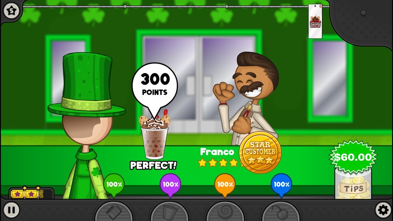 Papa's Freezeria Deluxe: Unlocking St. Paddy's Day (Rank 46, Georgito) Key  Lime Calypso Island 2023 