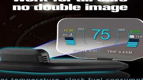 A must-have product! C1 Car Navigation Projection HUD Head-Up Display OBD2+GPS Car Projector Speed