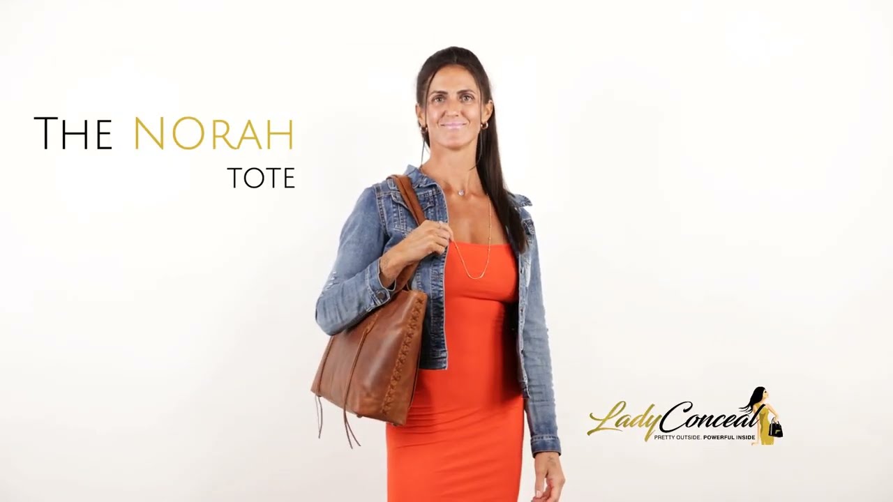 Norah by Lady Conceal | Timeless Leather Tote with Concealed Carry Access