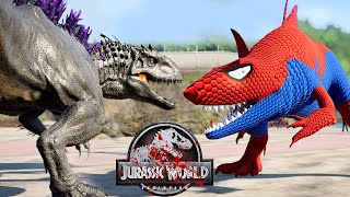 ALL SPIDER-MAN TEAM vs. ALL DC DINO PRO SUPERHERO TEAM in Dinosaurs Battle |SUPERHERO's STORY|