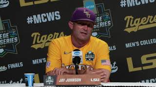 LSU defeats Florida in Game 1 of the CWS Final! Postgame press conference