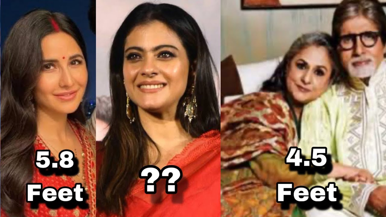 Shocking Heights 😱 Of Bollywood Heroines | Jaya Bachan , Katrina Kaif