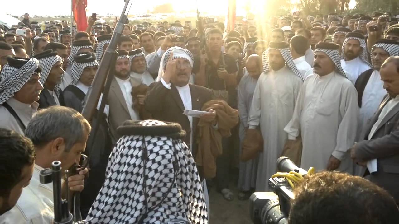 1تشييع الخال ابراهيم الزريجي رئيس عام عشائر آل غريب