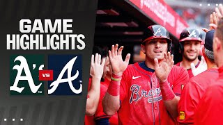 A's vs. Braves Game Highlights (5\/31\/24) | MLB Highlights