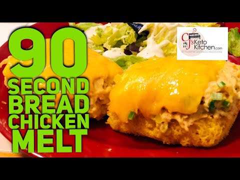 90 Second Bread Chicken Melt | Keto Friendly | Delicious | Versatile | Gluten Free