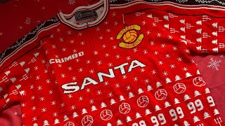 Classic football shirts Christmas jumper Manchester United treble 98/99