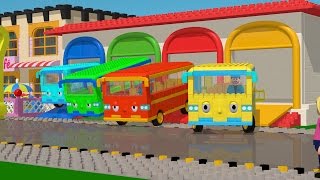 Wheels on the bus go round and round | Lego Bricks bus | Part 5 | Nursery rhymes | Kiddiestv