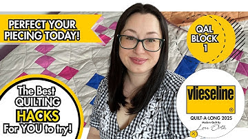 Week 3 – Vlieseline QAL with @louorthdesigns5980  | Block 1 Demo Using Quilter’s Grid! 🧵✨