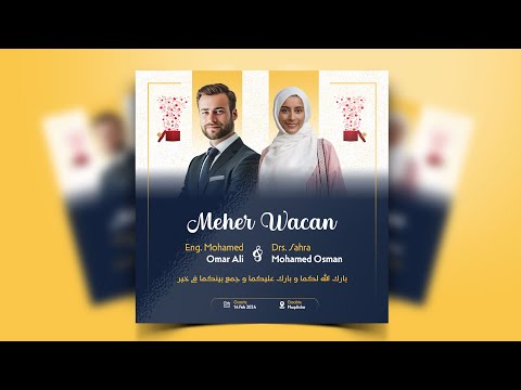 Wedding Poster | Baro Sida Loo Sameeyo Poster Aroos / Meher