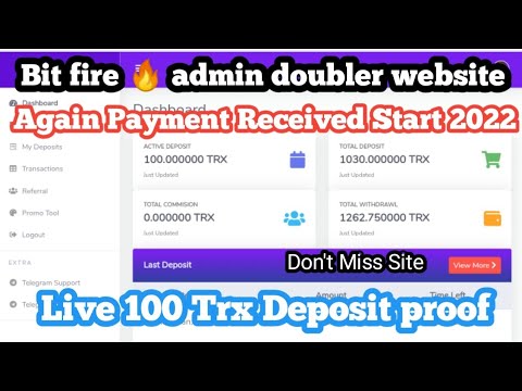 Bit Fire ? Admin Doubler Website 2022 || Crypto Speed Ltd Live Deposit U0026 Payment Received Proof ????