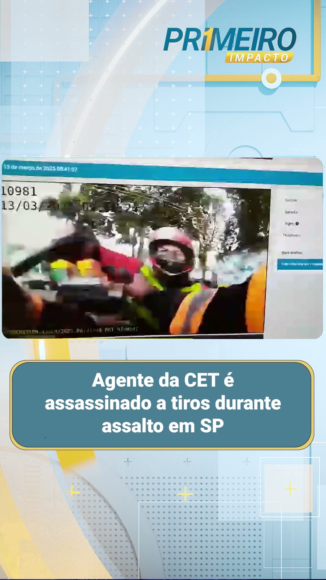 Agente da CET é assassinado a tiros durante assalto em SP