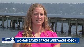 Woman saves 3 in Lake Washington during Seafair