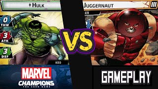 Hulk Vs. Juggernaut (Expert) Marvel Champions Playthrough | Suit Down