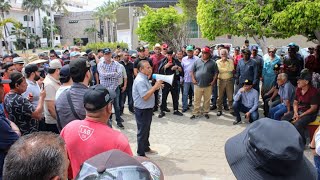 Protestan Acuacultores en CONAPESCA y bloquean la Camarón Sábalo