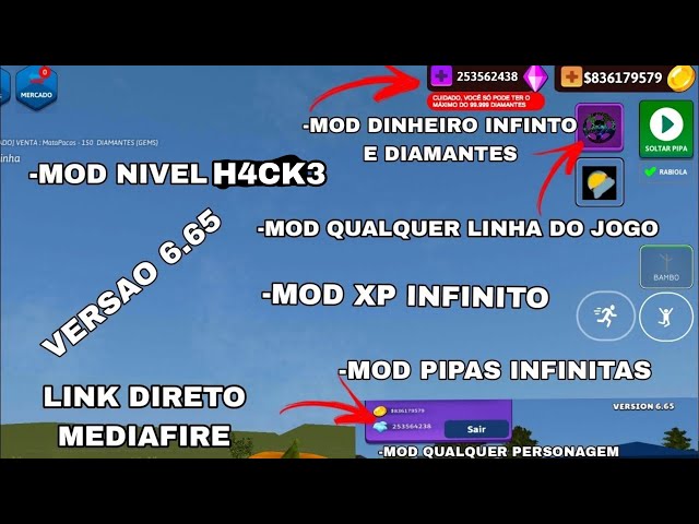 DIAMANTES PIPA HACK PARA TER TODAS AS LINHAS LEVEL OURO GRATIS BYPASS  ATUALIZADO!! 