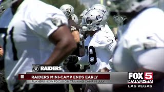 Raiders mini-camp ends early -