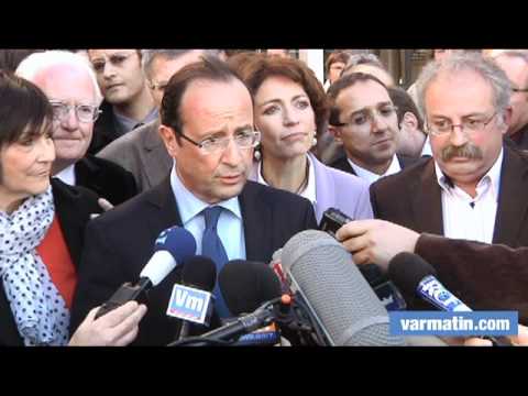 Hollande à la maternité de La Seyne