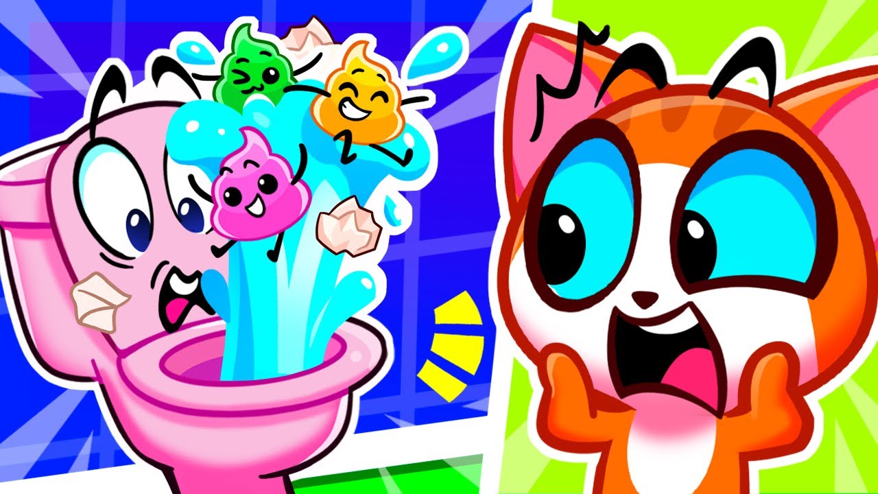 🚽 Não coloque brinquedos no penico 💩 Desafio das cores 😻 Mia Miau