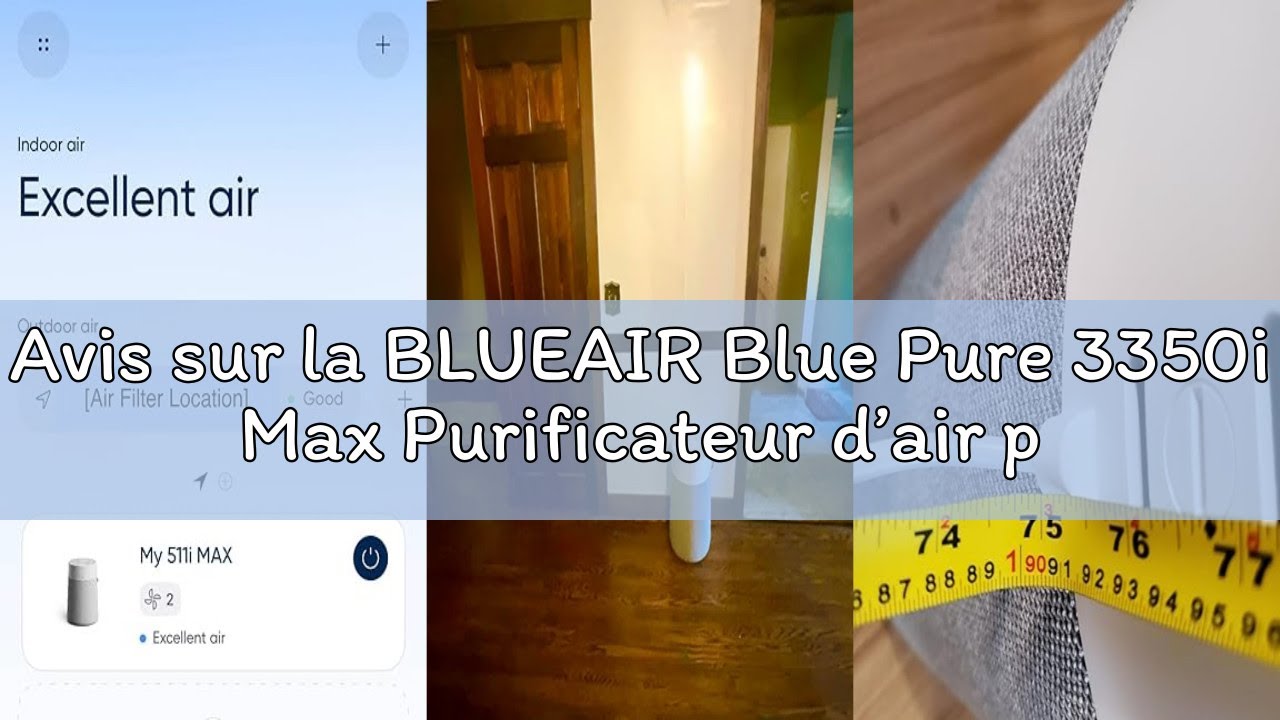 Avis sur la BLUEAIR Blue Pure 3350i Max Purificateur d’air pour pièces jusqu’à 86 m² – Intelligent,