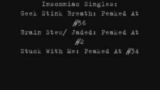 Green Day- Chart Positions And Singles