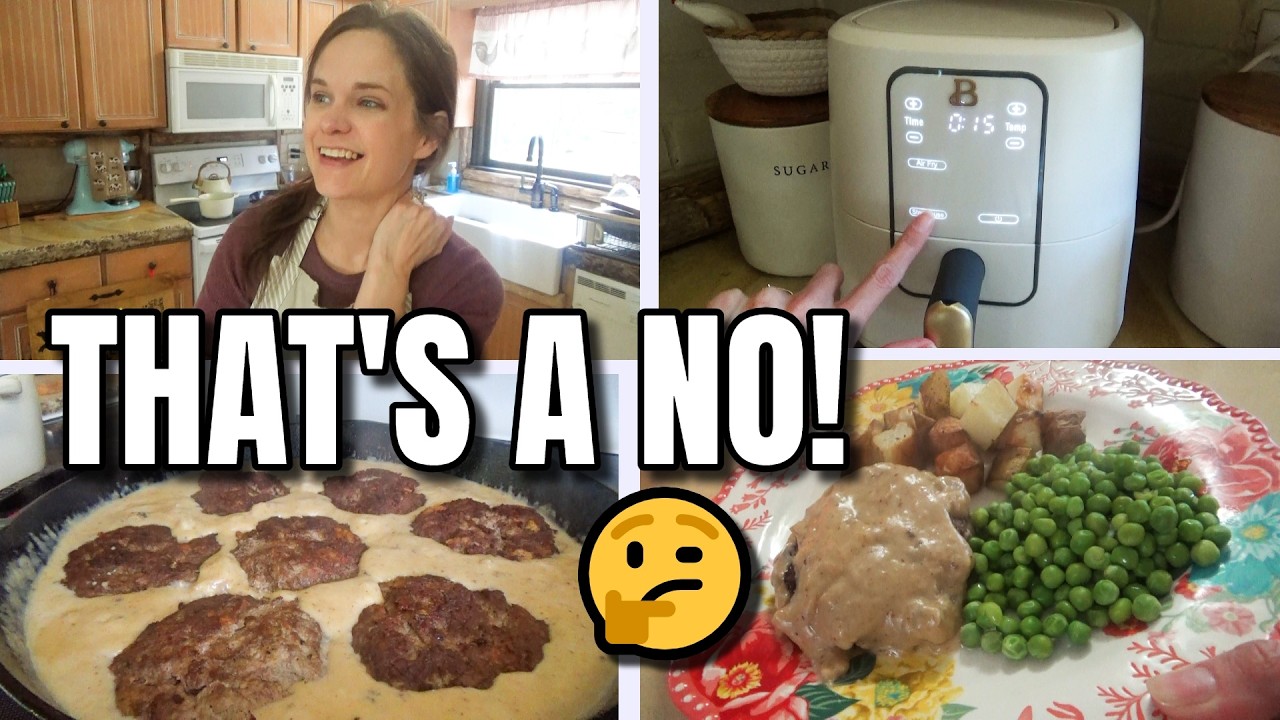 It does nothing...😆 Cooking one pan Salisbury Steaks & Gravy for Supper & Cleaning up the Kitchen