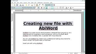 AbiWord: How to format text | center, bold, italic, underline #abiword #abiwordtutorials