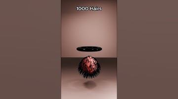 Hair Simulation 50 vs 10,000 Hairs👦🏻👔💣 #blender #animation #satisfying #viralshort #3danimation #3d