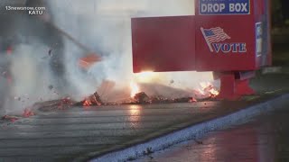 Law enforcement investigating balot box arson