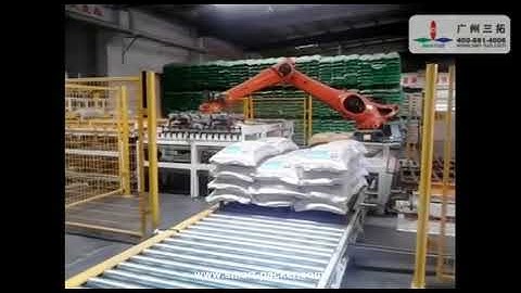 Automatic big bag nylon bag palletizing robot hand machine bag stacking machine