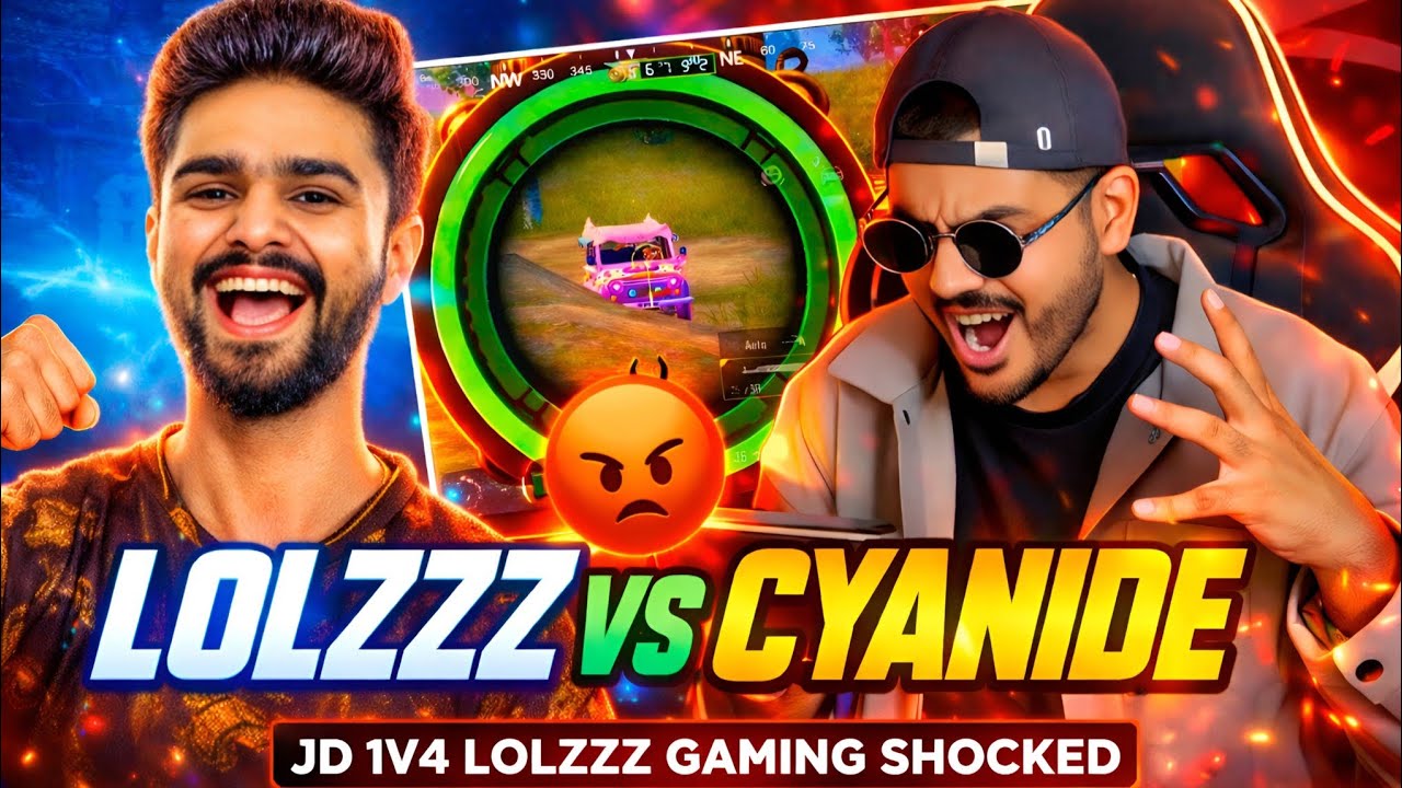 LOLZZZ GAMING VS CYANIDE GAMING FIGHT | JD 1V4 LolzZz Gaming Shocked 😲