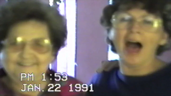 Grandma Nannie giving tour of Shackelford home  1991