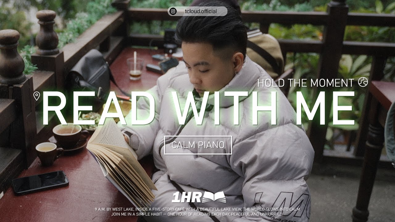 Read With Me 1 Hour | Lakeside Cafe ☕ Calm Study Session | TCLOUD READING