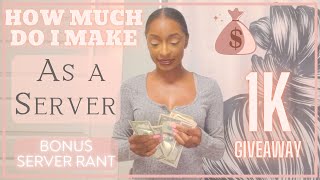 VLOG | How Much I Make as a Server | PART ONE Tip Count