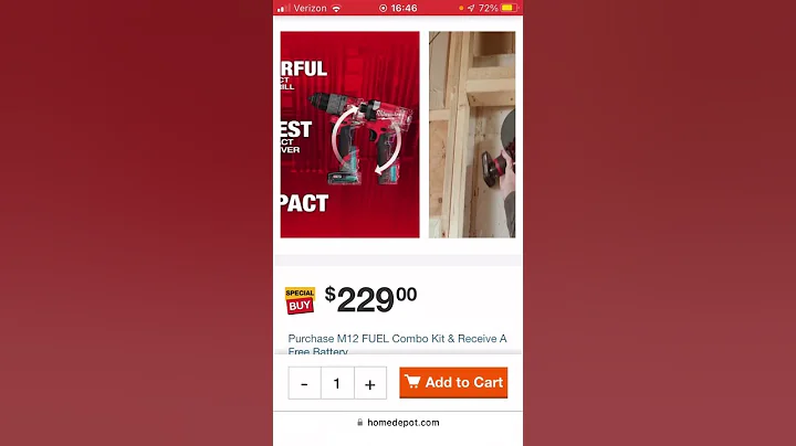 Free battery Milwaukee M12 fuel drill/driver and impact kit￼. ￼#shorts #milwaukee #deals #homedepot