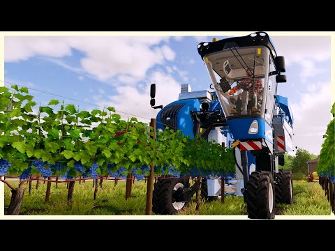 Building A Grape Vineyard From Scratch - Vineyard Farming x Grape Processing - Farming Simulator 22