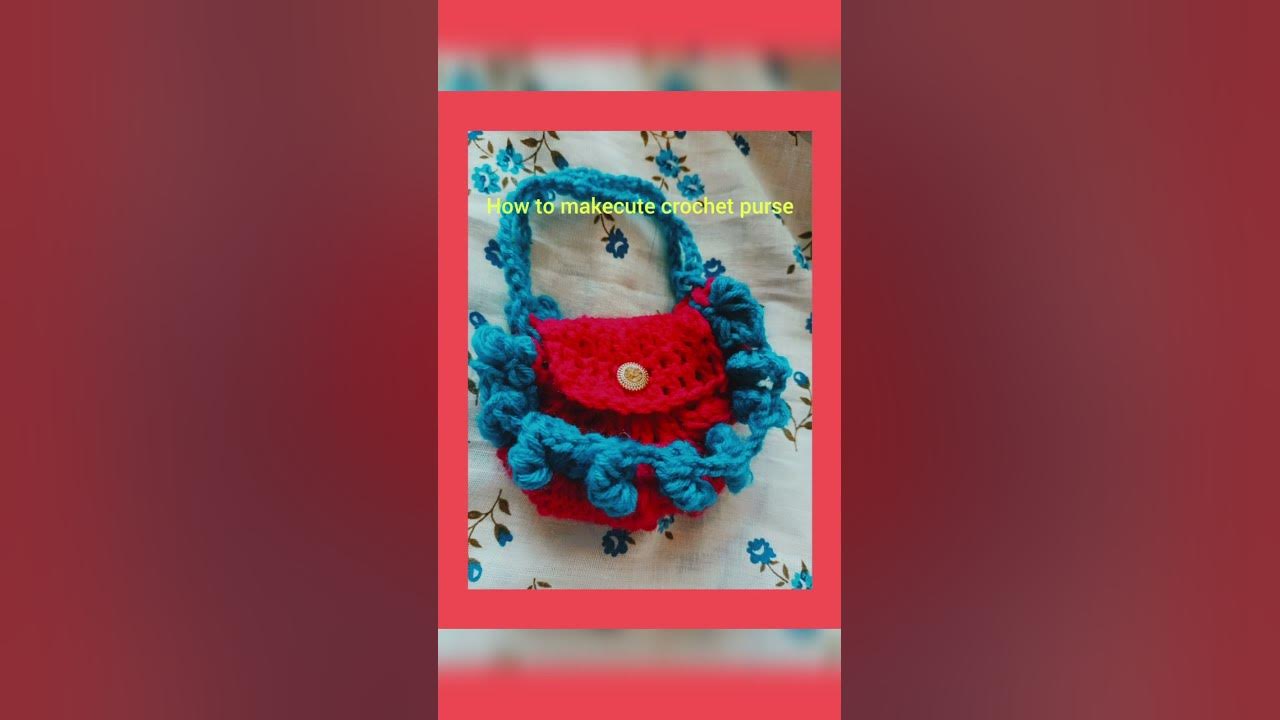 How to crochet a beautiful mini bag. / crochet mini purse tutorial